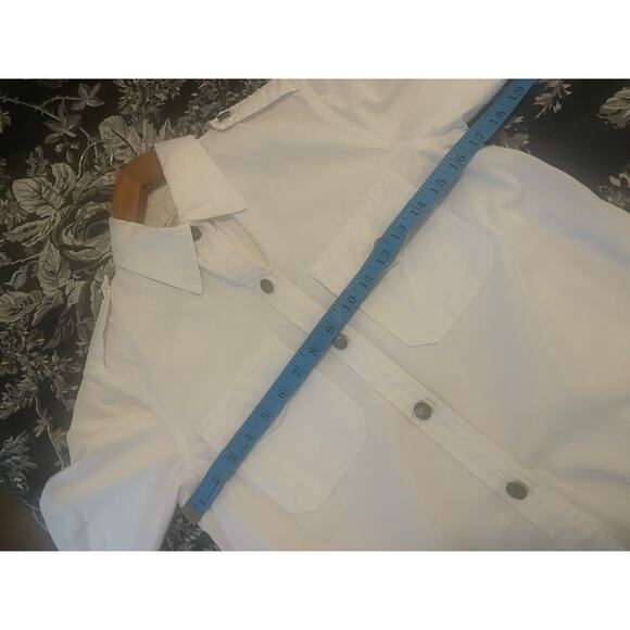CURRENT ELLIOTT $198 The Perfect Shirt (Shacket) in Sugar White Size 0 - Picture 4 of 5